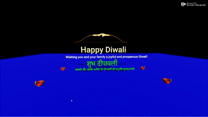 Explore a 3D Diwali greeting on this website, sending heartfelt wishes to all in a vibrant three.js experience.